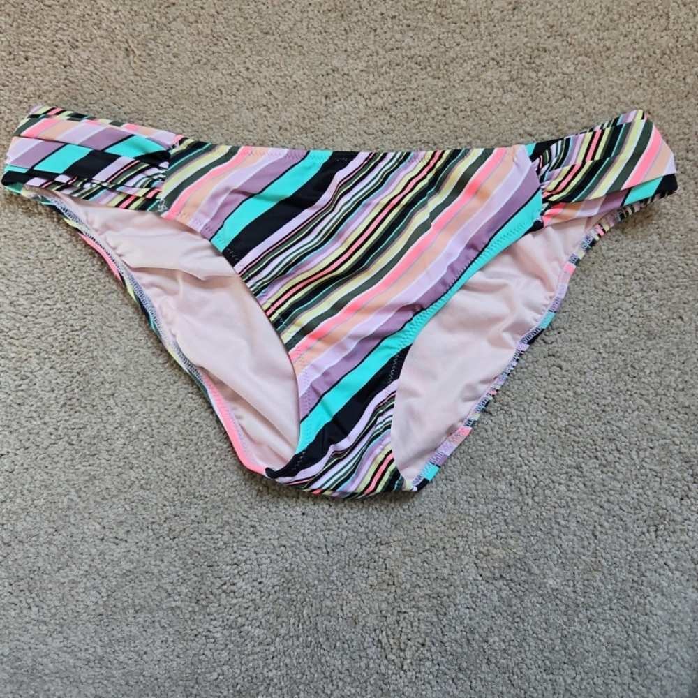 Victoria's Secret Multicolor Striped Bikini Bottom